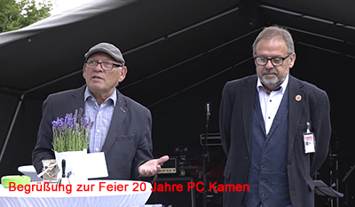 Begrüßung Manfred Wiedemann 20 Jahre PC Kamen